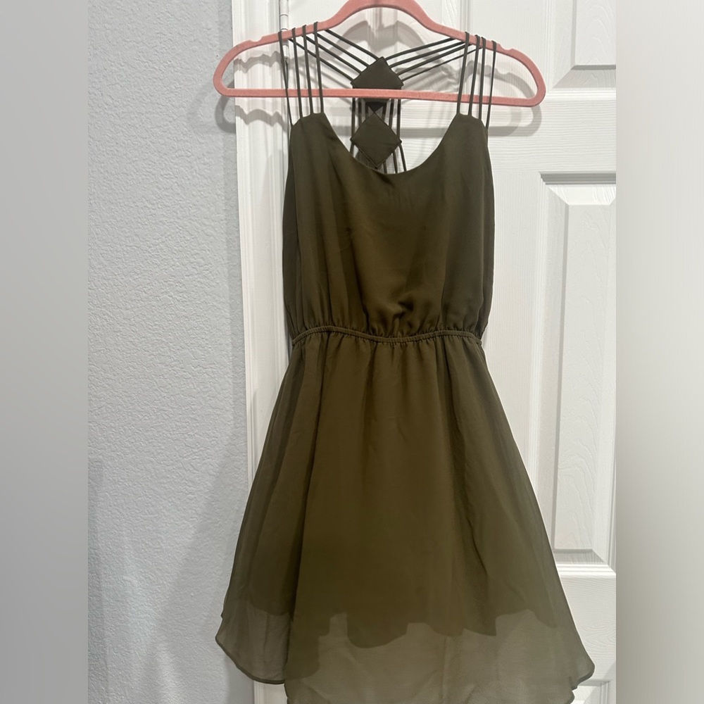 Lost April; Quartet Dress, Olive Green, Medium